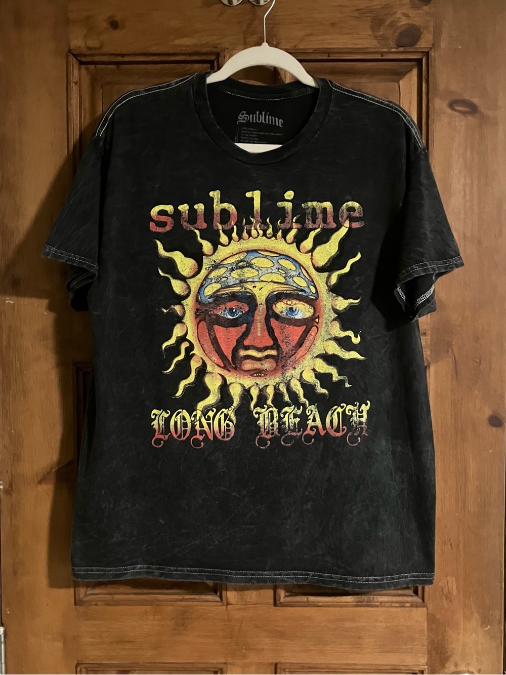 Distressed Black Short Sleeve Sublime Band Tee